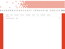 Tablet Screenshot of bg-frohheim.ch